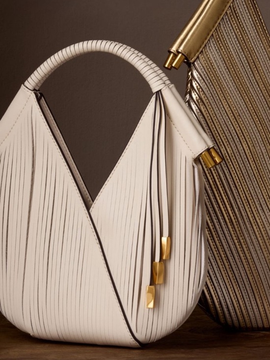 Donna Karan Handbags - Donna Karan Micro Cream Fringe Crossbody Bag